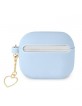 Guess AirPods 3 Hülle Case Cover Silikon Charm Herz Blau