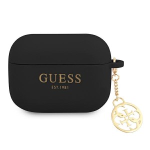 Guess AirPods Pro Case Cover Silicone Charm 4G Black