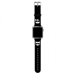 Karl Lagerfeld Armband Apple Watch 42 / 44 / 45mm Silikon Schwarz Karl / Choupette