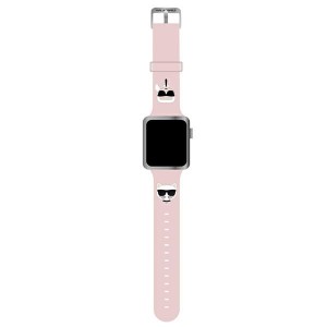 Karl Lagerfeld Armband Apple Watch 38 / 40 / 41mm Silikon Rosa Karl / Choupette