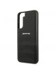 AMG Samsung S22 Cover Case Genuine Leather Debossed Black