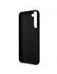 GUESS Samsung S22 Plus Silicone Case Metal Logo Script Black