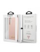 GUESS Samsung S22 Plus Silicone Case Metal Logo Script Pink