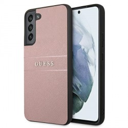 Guess Samsung S22 Plus Case Cover Saffiano Stripe Pink