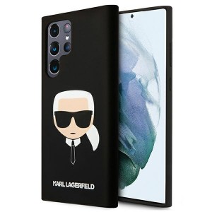 Karl Lagerfeld Samsung S22 Ultra Hülle Case Silikon Karl`s Head Schwarz