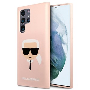 Karl Lagerfeld Samsung S22 Ultra Hülle Case Silikon Karl`s Head Rosa