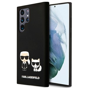 Karl Lagerfeld Samsung S22 Ultra Hülle Case Silikon Karl & Choupette Schwarz