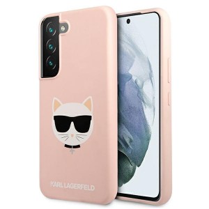 Karl Lagerfeld Samsung S22 Plus Case Silicone Choupette Head Pink