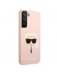 Karl Lagerfeld Samsung S22 Plus Case Silicone Karl`s Head Pink