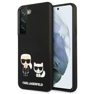 Karl Lagerfeld Samsung S22 Plus Hülle Case Silikon Karl & Choupette Schwarz