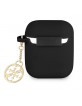 Guess AirPods 1 / 2 Case Cover Silicone Charm 4G Black