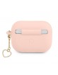 Guess AirPods Pro Hülle Case Cover Silikon Charm Herz Rosa