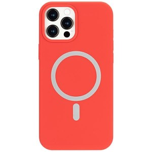 Mercury iPhone 13 Hülle Case MagSafe Silikon Fushia Rot