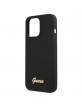 Guess iPhone 13 Pro Max MagSafe Case Silicone Case Cover Metal Logo Black