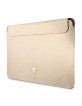 Guess Notebook / Tablet Hülle 13, 14 Saffiano Triangle Logo Gold