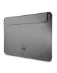 Guess Notebook / Tablet Hülle 13, 14 Saffiano Triangle Logo Silber