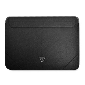 Guess Notebook / Tablet Hülle 13, 14 Saffiano Triangle Logo Schwarz