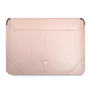 Guess Notebook / Tablet Hülle 13, 14 Saffiano Triangle Logo Rosa