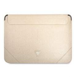 Guess Notebook / Tablet Hülle 16 Zoll Saffiano Triangle Logo Gold