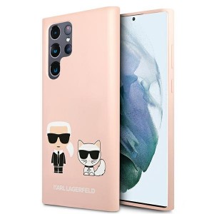 Karl Lagerfeld Samsung S22 Ultra Case Silicone Karl & Choupette Pink