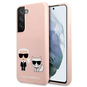 Karl Lagerfeld Samsung S22 Case Silicone Karl & Choupette Pink
