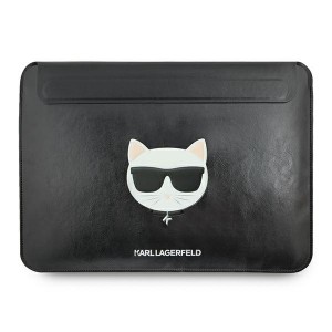 Karl Lagerfeld Notebook / Tablet 16" Tasche Hülle Choupette Head Schwarz