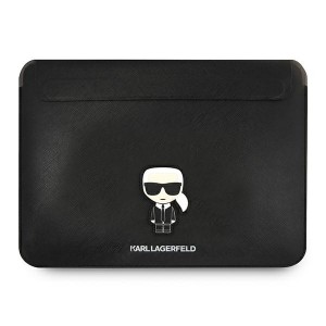 Karl Lagerfeld Notebook / Tablet 13 / 14 Zoll Saffiano Tasche Ikonik Karl Schwarz
