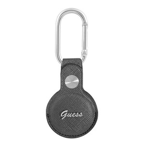 Guess AirTag Case Cover 4G Vintage Script Keychain Gray