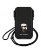 Karl Lagerfeld Phone Case 6.1 Saffiano Ikonik Karl`s Black