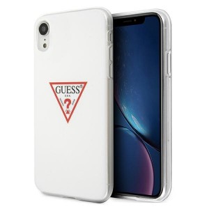 Guess iPhone XR Case Cover Hülle Triangle weiß
