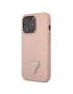 GUESS iPhone 13 Pro Case Cover Saffiano Triangle Pink