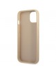 GUESS iPhone 13 Hülle Case Cover Saffiano Triangle Gold