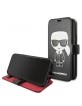 Karl Lagerfeld iPhone 11 Pro Max Leather Book Casa Cover Black