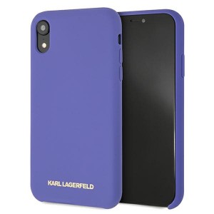 Karl Lagerfeld iPhone XR Hülle Case Cover Silikon violet