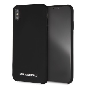Karl Lagerfeld iPhone Xs Max Hülle Case Cover Silikon schwarz
