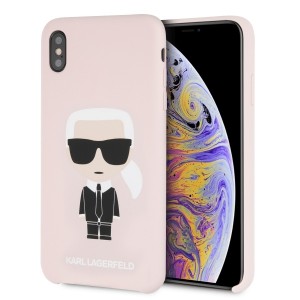 Karl Lagerfeld iPhone Xs Max Case Silicone Karl Ikonik Pink