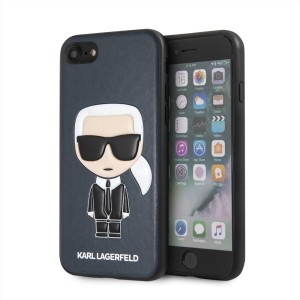 Karl Lagerfeld iPhone SE 2022 / 8 / 7 Hülle Cover Case Ikonic Karl Embossed Blau