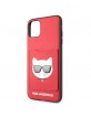 Karl Lagerfeld iPhone 11 Pro Max Case Choupette Head Cardslot Red