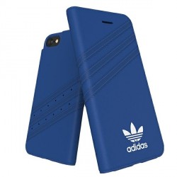 Adidas iPhone SE 2022 / 8 / 7 Tasche OR Booklet Case Suede Blau