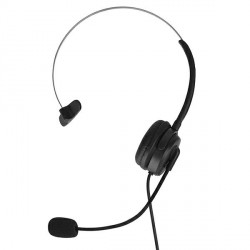 Xqisit Mono Wired Headset with Microphone Black