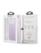 Guess iPhone 13 Pro Case Cover Saffiano Stripe Purple