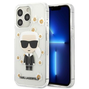Karl Lagerfeld iPhone 13 Pro Hülle Case Transparent Ikonik Karl Blume