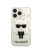 Karl Lagerfeld iPhone 13 Pro Case Cover Transparent Ikonik Karl Flowers