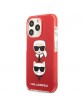 Karl Lagerfeld iPhone 13 Pro Case Karl & Choupette Head Red