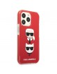 Karl Lagerfeld iPhone 13 Pro Case Karl & Choupette Head Red