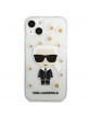 Karl Lagerfeld iPhone 13 Case Transparent Ikonik Karl Flowers