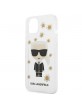 Karl Lagerfeld iPhone 13 Case Transparent Ikonik Karl Flowers