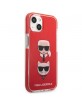 Karl Lagerfeld iPhone 13 Case Karl & Choupette Head Red
