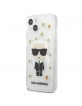 Karl Lagerfeld iPhone 13 mini Case Transparent Ikonik Karl Flowers