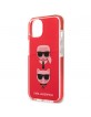 Karl Lagerfeld iPhone 13 mini Case Karl & Choupette Head Red